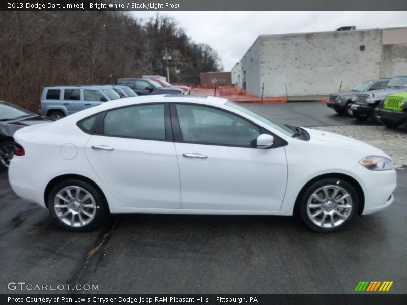 Bright White / Black/Light Frost 2013 Dodge Dart Limited