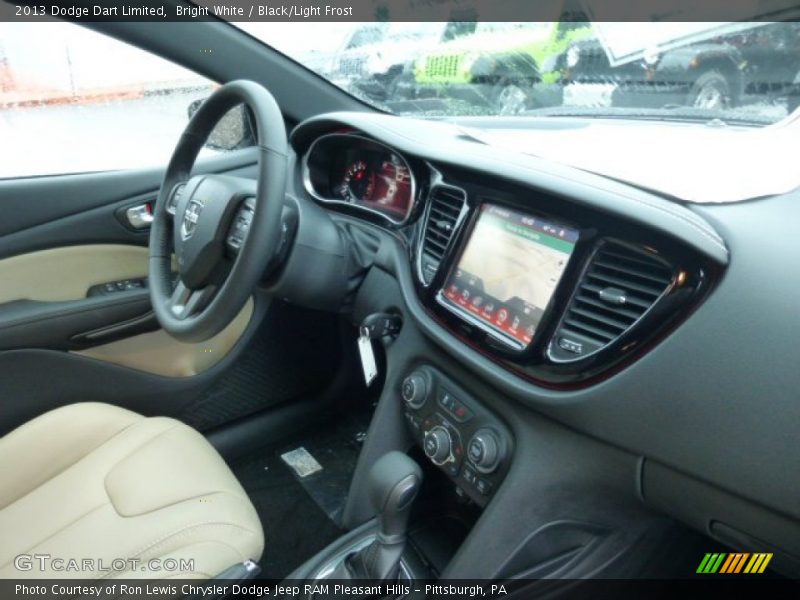 Bright White / Black/Light Frost 2013 Dodge Dart Limited