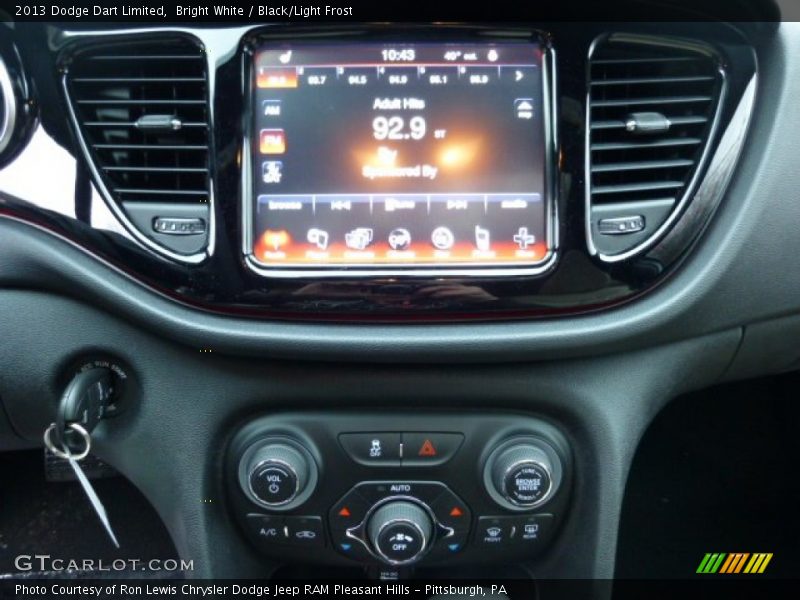 Bright White / Black/Light Frost 2013 Dodge Dart Limited