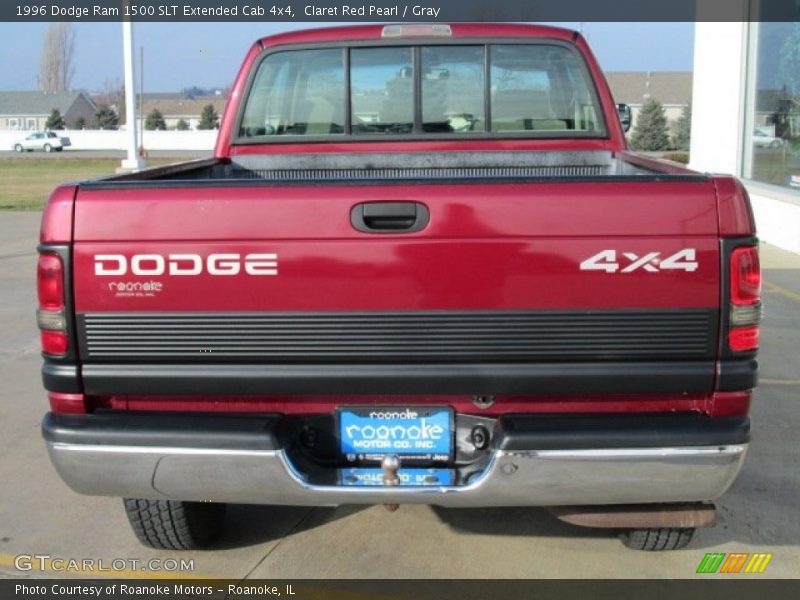 Claret Red Pearl / Gray 1996 Dodge Ram 1500 SLT Extended Cab 4x4