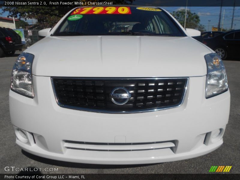 Fresh Powder White / Charcoal/Steel 2008 Nissan Sentra 2.0