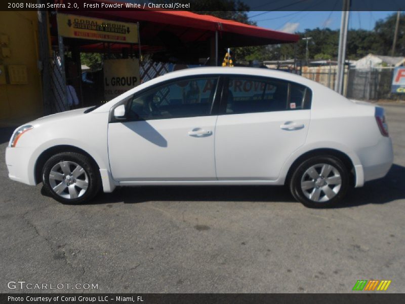 Fresh Powder White / Charcoal/Steel 2008 Nissan Sentra 2.0