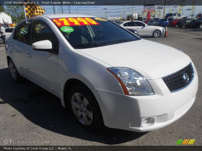 Fresh Powder White / Charcoal/Steel 2008 Nissan Sentra 2.0