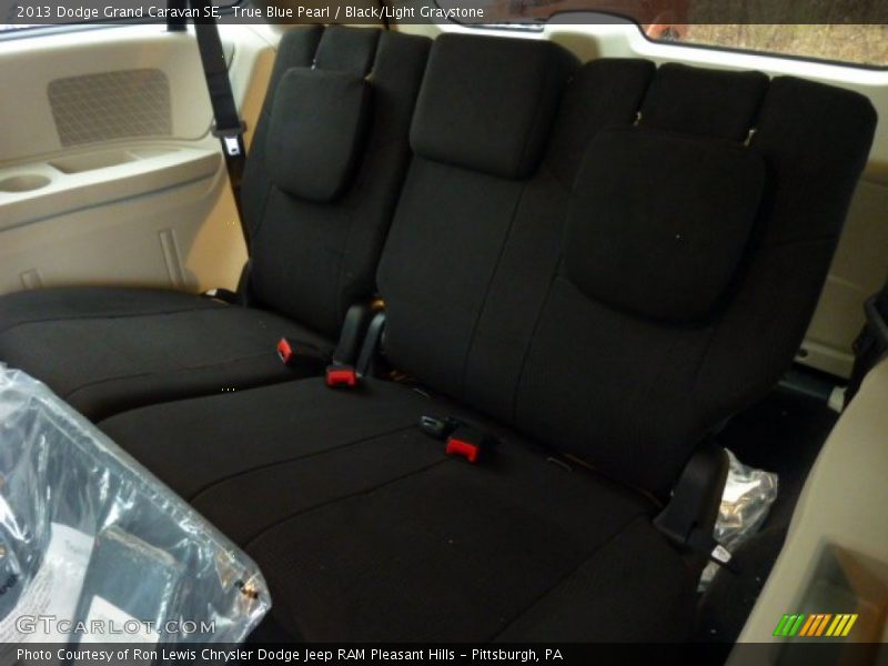 True Blue Pearl / Black/Light Graystone 2013 Dodge Grand Caravan SE