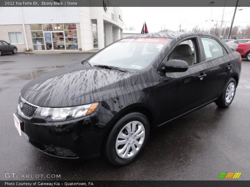 Ebony Black / Stone 2012 Kia Forte EX