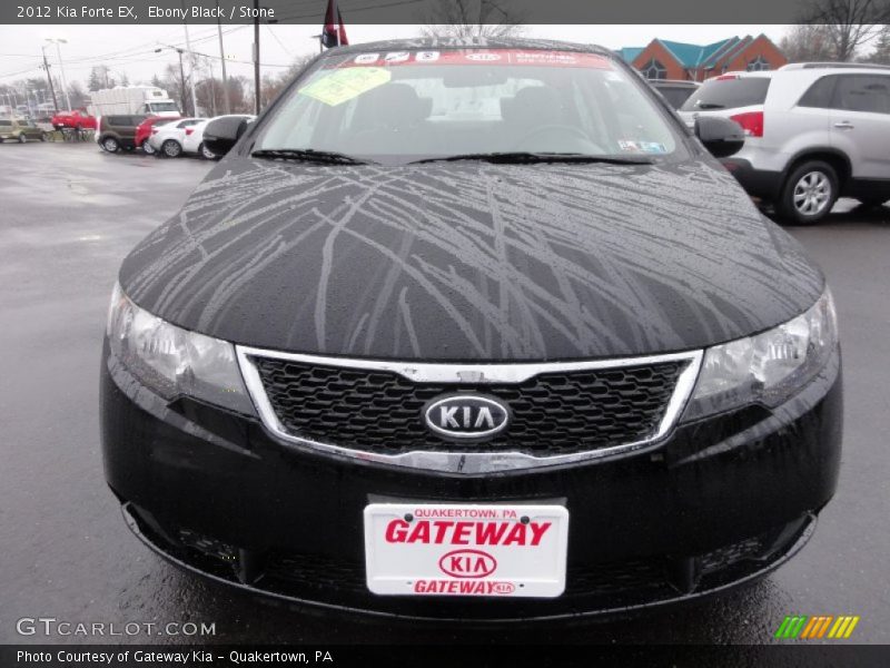Ebony Black / Stone 2012 Kia Forte EX