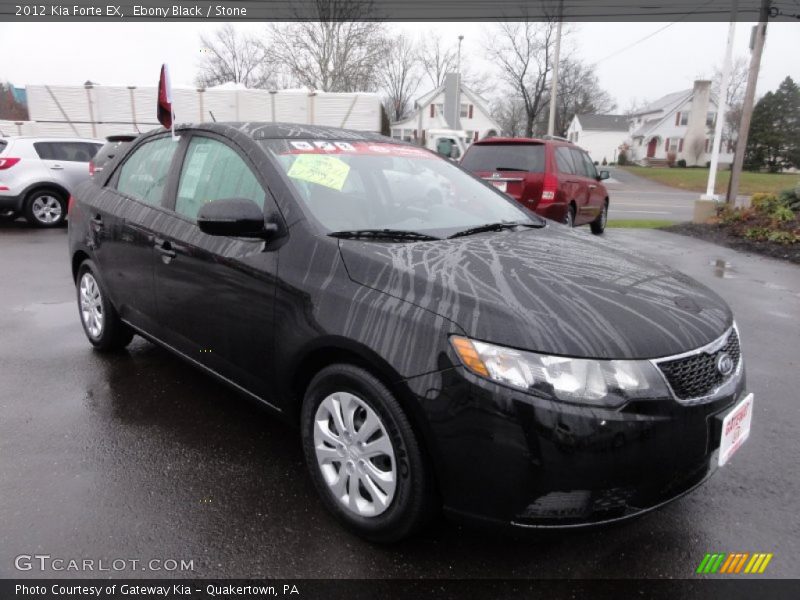 Ebony Black / Stone 2012 Kia Forte EX