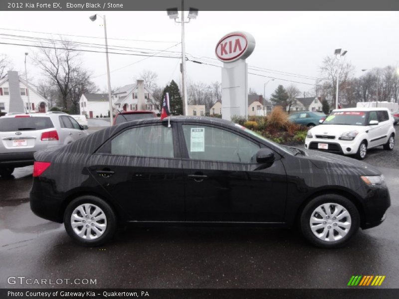 Ebony Black / Stone 2012 Kia Forte EX