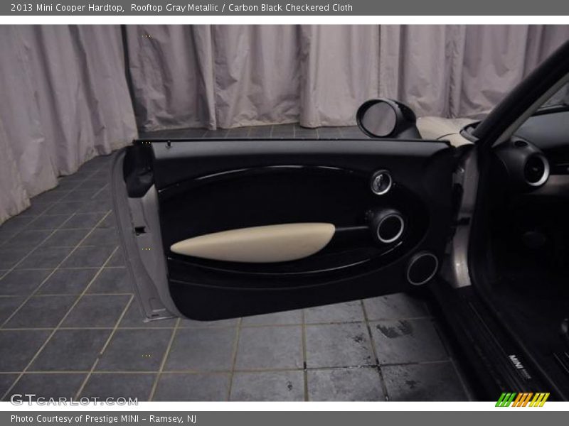 Rooftop Gray Metallic / Carbon Black Checkered Cloth 2013 Mini Cooper Hardtop