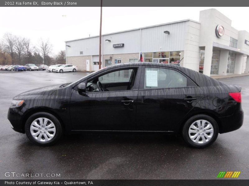 Ebony Black / Stone 2012 Kia Forte EX