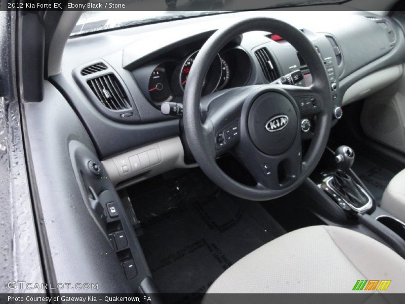 Ebony Black / Stone 2012 Kia Forte EX