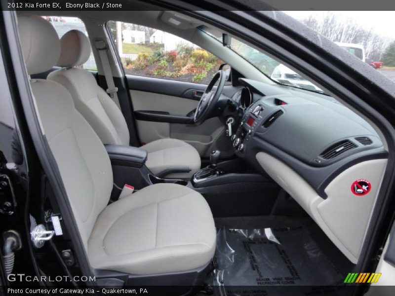 Ebony Black / Stone 2012 Kia Forte EX