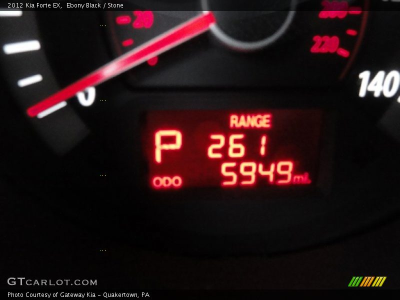Ebony Black / Stone 2012 Kia Forte EX