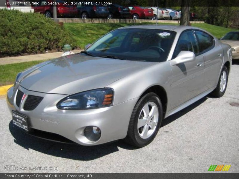 Liquid Silver Metallic / Ebony 2008 Pontiac Grand Prix Sedan