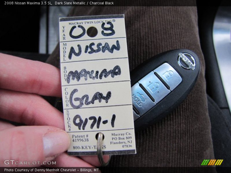 Dark Slate Metallic / Charcoal Black 2008 Nissan Maxima 3.5 SL