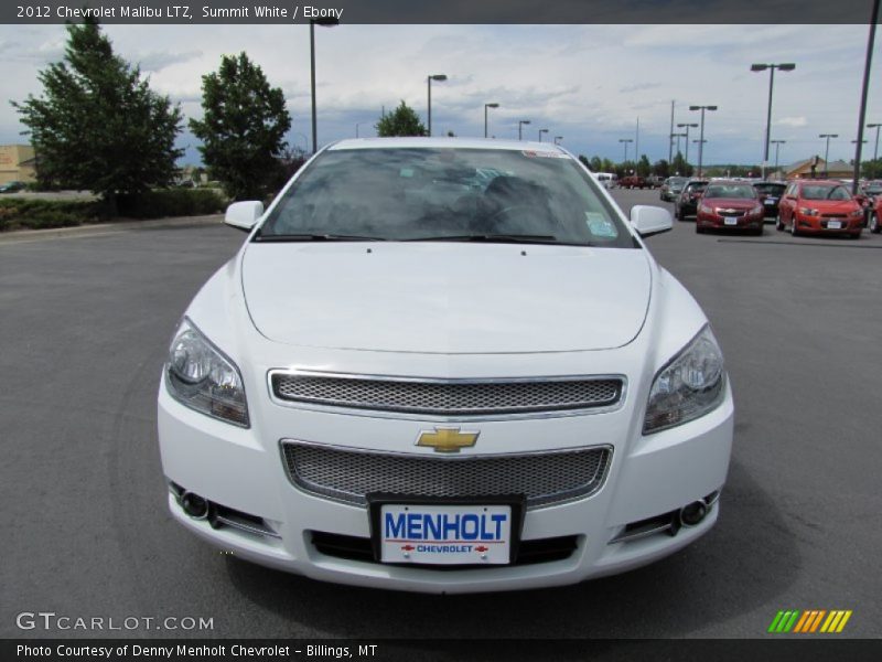 Summit White / Ebony 2012 Chevrolet Malibu LTZ