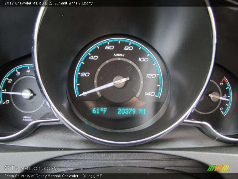 Summit White / Ebony 2012 Chevrolet Malibu LTZ