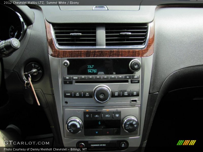 Summit White / Ebony 2012 Chevrolet Malibu LTZ