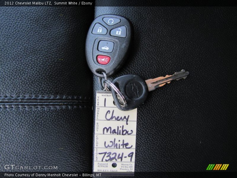 Summit White / Ebony 2012 Chevrolet Malibu LTZ