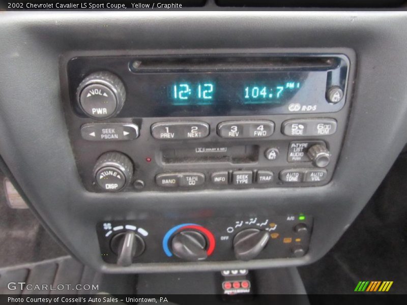 Controls of 2002 Cavalier LS Sport Coupe