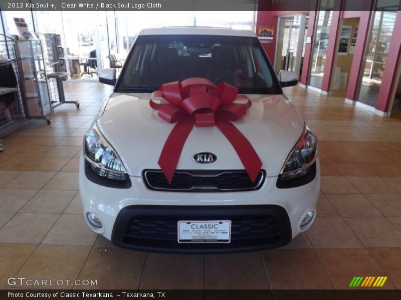 Clear White / Black Soul Logo Cloth 2013 Kia Soul +