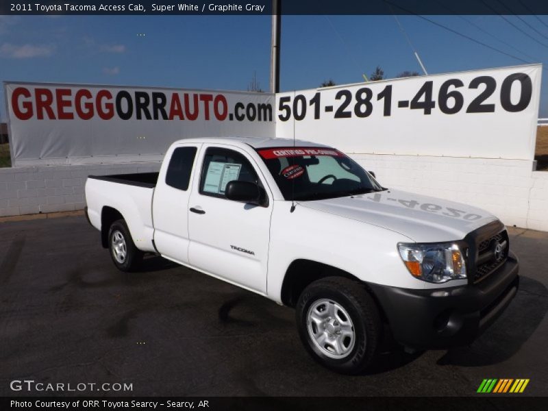 Super White / Graphite Gray 2011 Toyota Tacoma Access Cab
