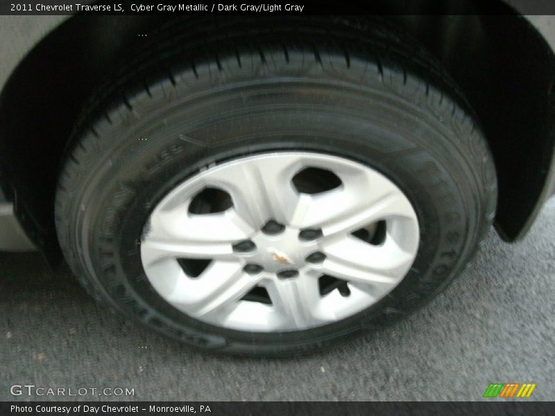 Cyber Gray Metallic / Dark Gray/Light Gray 2011 Chevrolet Traverse LS