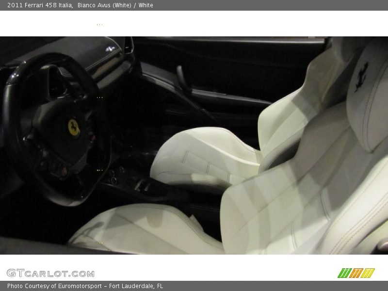 Front Seat of 2011 458 Italia