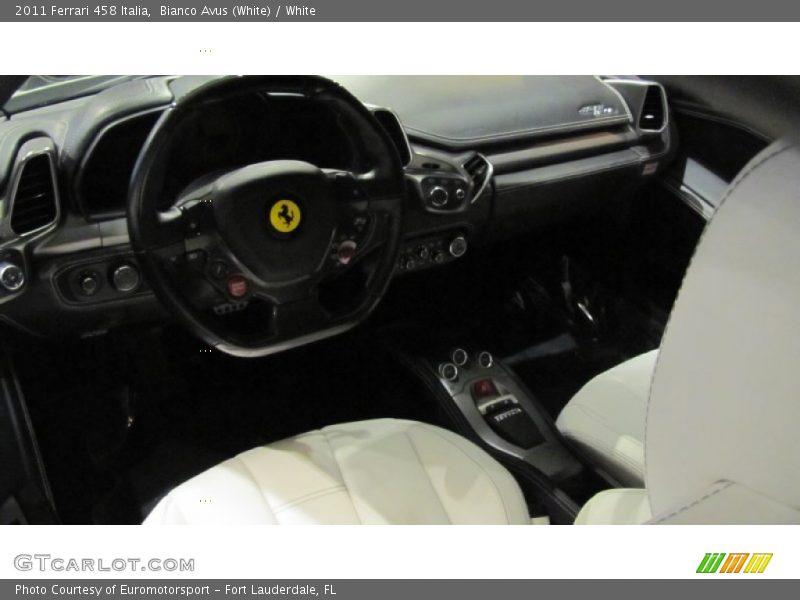 Bianco Avus (White) / White 2011 Ferrari 458 Italia