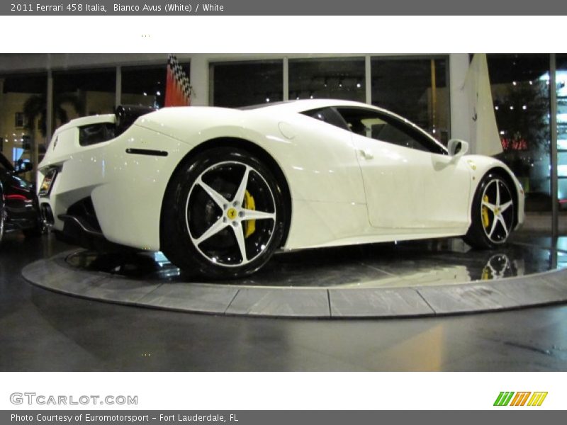 Bianco Avus (White) / White 2011 Ferrari 458 Italia