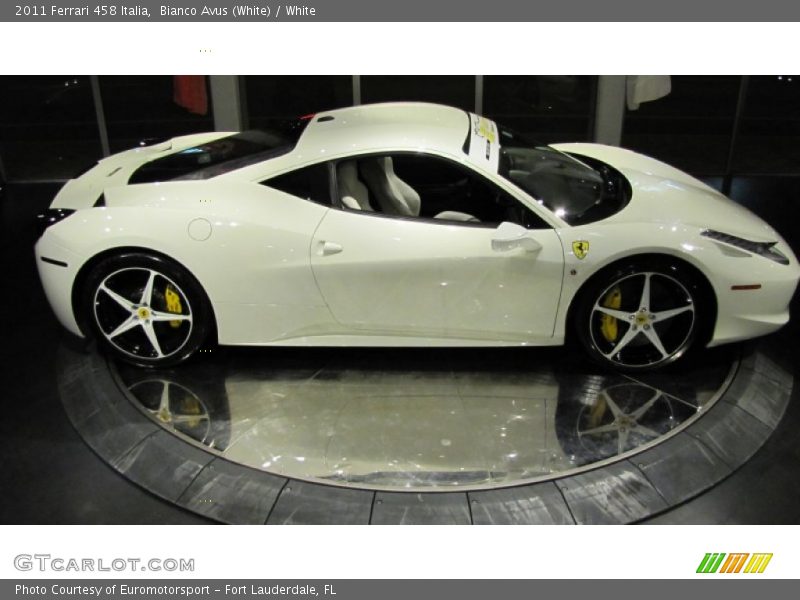 Bianco Avus (White) / White 2011 Ferrari 458 Italia