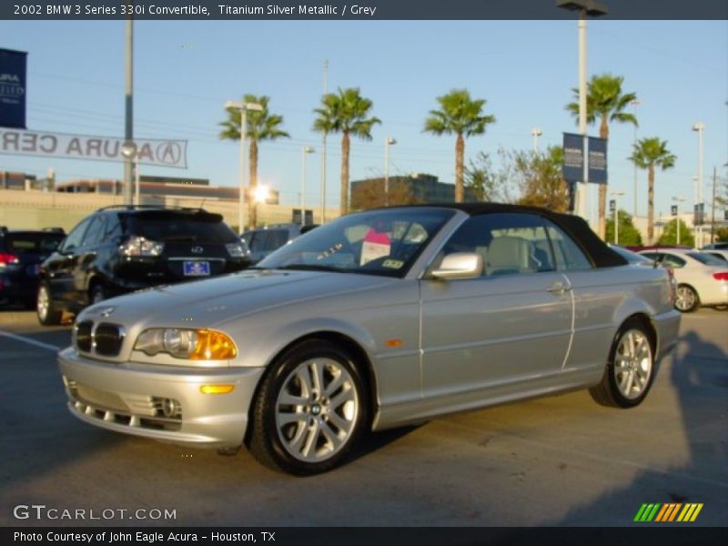 Titanium Silver Metallic / Grey 2002 BMW 3 Series 330i Convertible