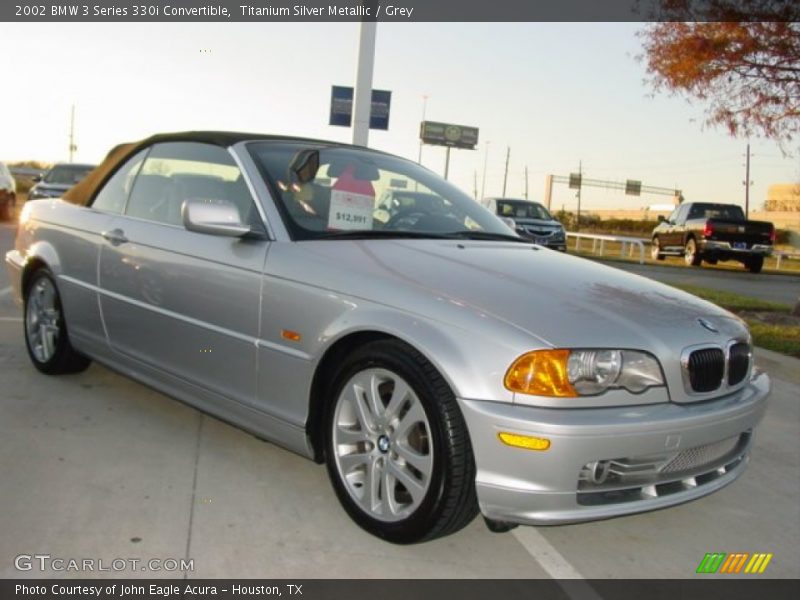 Titanium Silver Metallic / Grey 2002 BMW 3 Series 330i Convertible