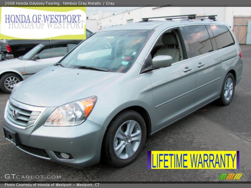 Nimbus Gray Metallic / Gray 2008 Honda Odyssey Touring