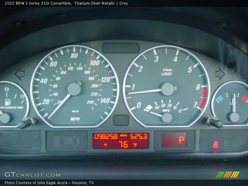 Titanium Silver Metallic / Grey 2002 BMW 3 Series 330i Convertible