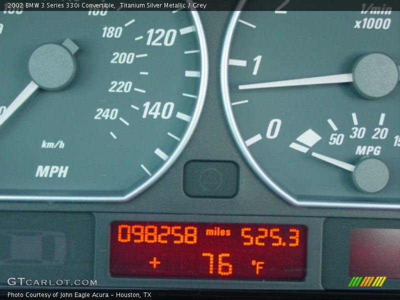 Titanium Silver Metallic / Grey 2002 BMW 3 Series 330i Convertible