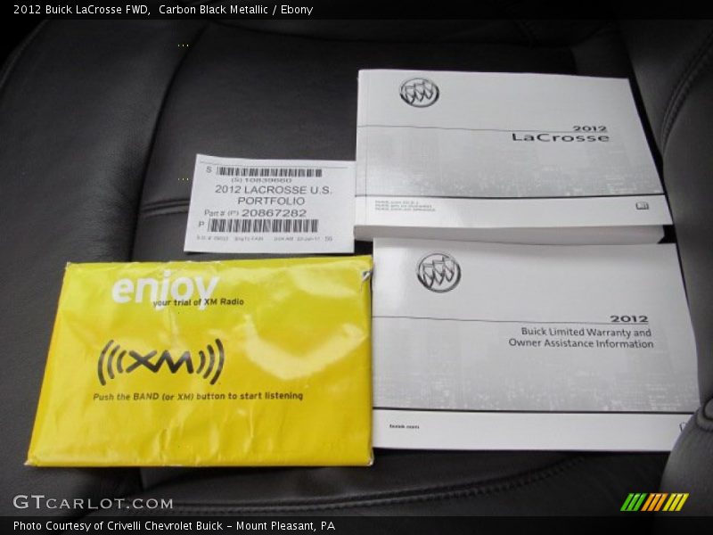 Carbon Black Metallic / Ebony 2012 Buick LaCrosse FWD