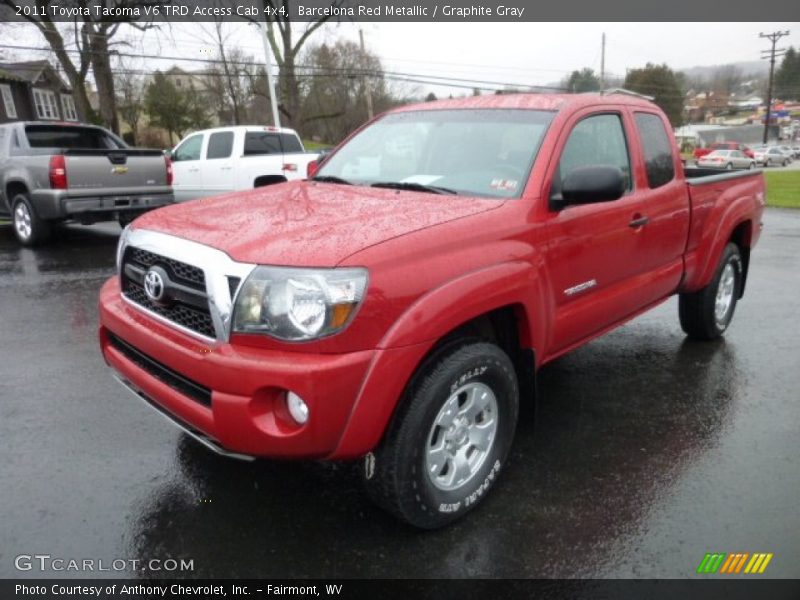 Barcelona Red Metallic / Graphite Gray 2011 Toyota Tacoma V6 TRD Access Cab 4x4