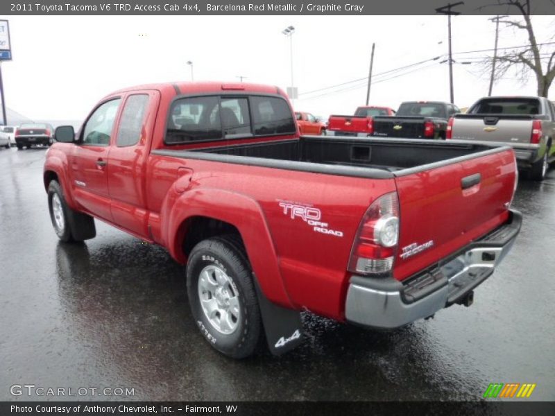 Barcelona Red Metallic / Graphite Gray 2011 Toyota Tacoma V6 TRD Access Cab 4x4