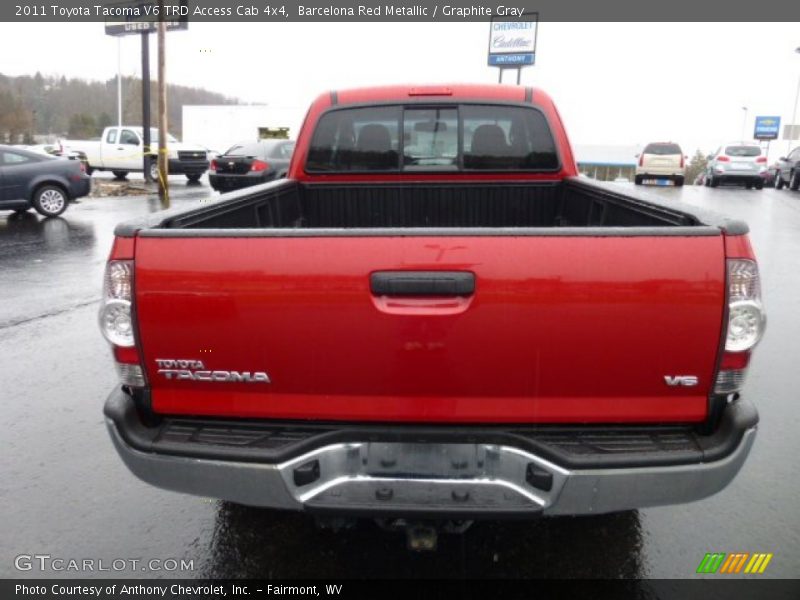 Barcelona Red Metallic / Graphite Gray 2011 Toyota Tacoma V6 TRD Access Cab 4x4