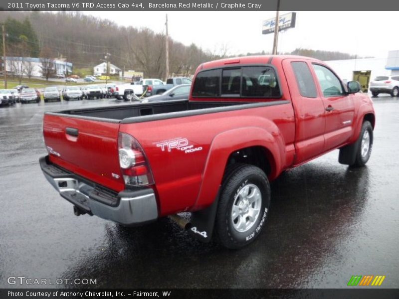 Barcelona Red Metallic / Graphite Gray 2011 Toyota Tacoma V6 TRD Access Cab 4x4