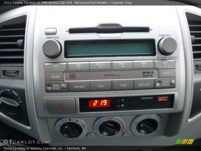 Barcelona Red Metallic / Graphite Gray 2011 Toyota Tacoma V6 TRD Access Cab 4x4