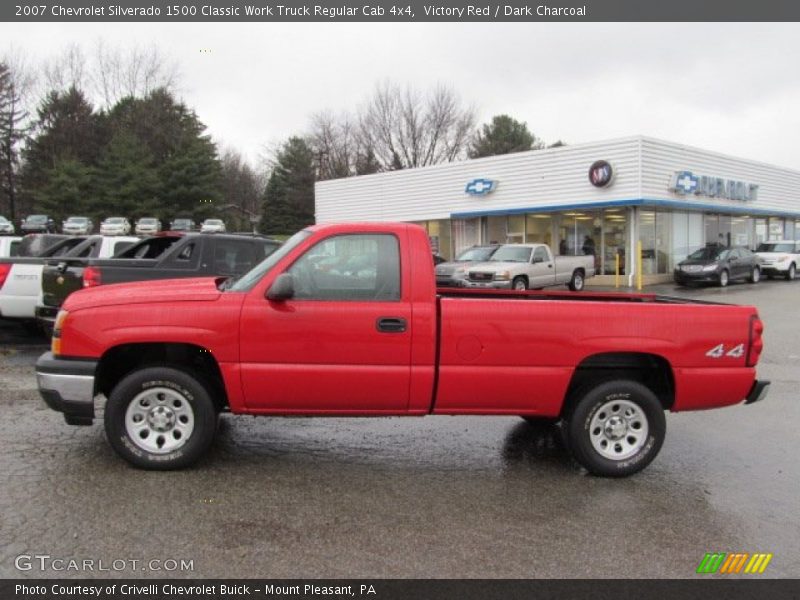 Victory Red / Dark Charcoal 2007 Chevrolet Silverado 1500 Classic Work Truck Regular Cab 4x4