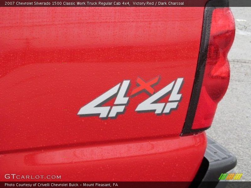 Victory Red / Dark Charcoal 2007 Chevrolet Silverado 1500 Classic Work Truck Regular Cab 4x4