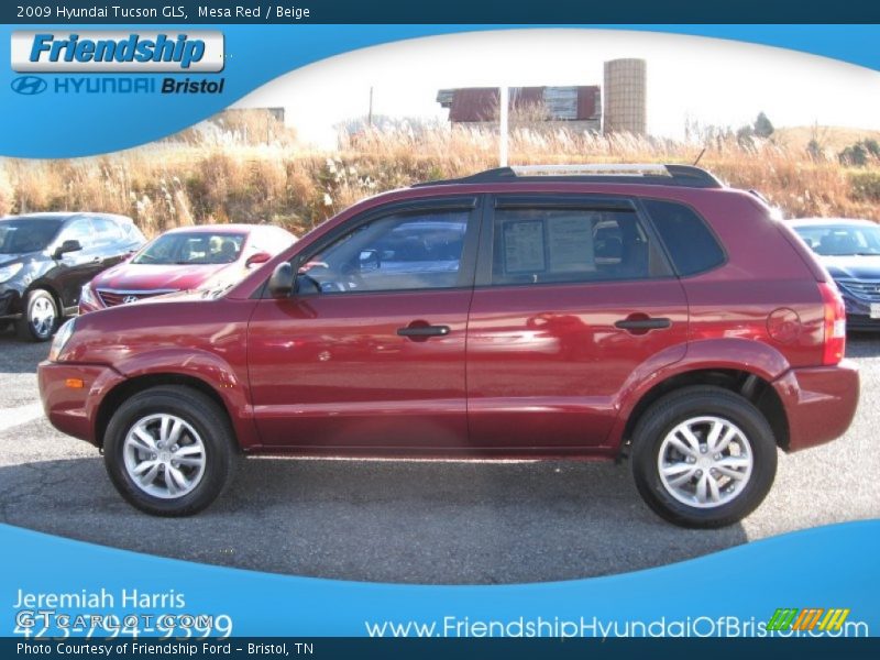 Mesa Red / Beige 2009 Hyundai Tucson GLS