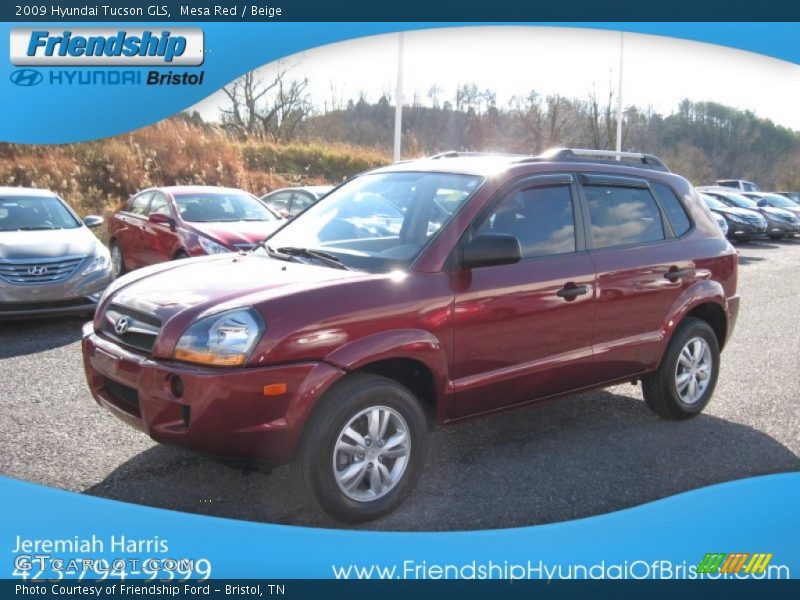 Mesa Red / Beige 2009 Hyundai Tucson GLS