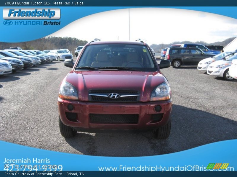 Mesa Red / Beige 2009 Hyundai Tucson GLS