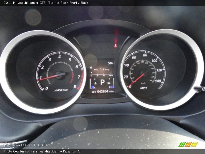 Tarmac Black Pearl / Black 2011 Mitsubishi Lancer GTS