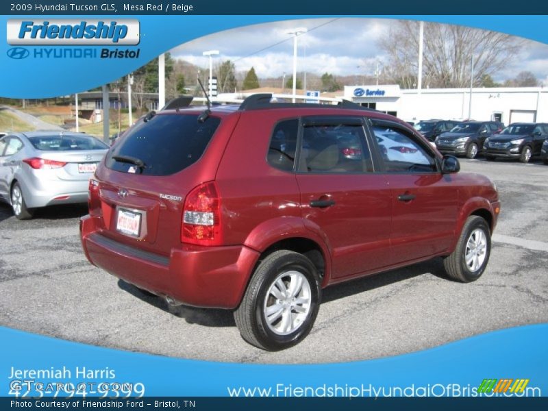 Mesa Red / Beige 2009 Hyundai Tucson GLS