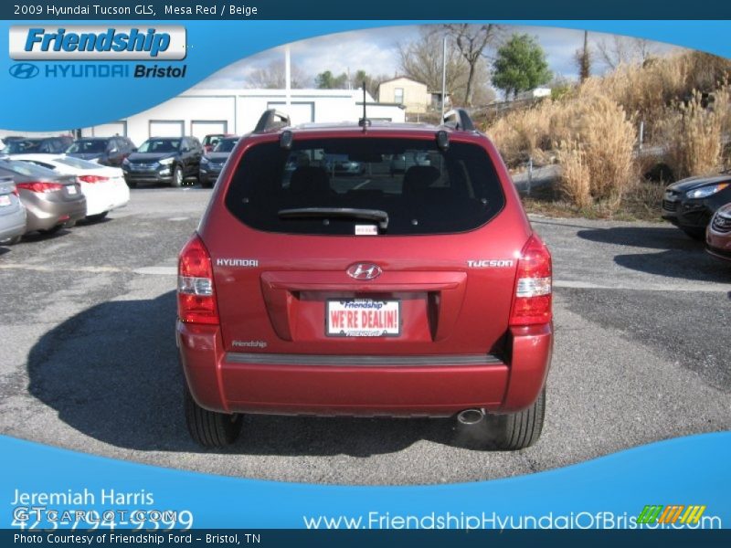 Mesa Red / Beige 2009 Hyundai Tucson GLS